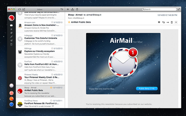 Mac bilgisayar sistemleri için hazırlanmış yeni posta istemcisi: Airmail 