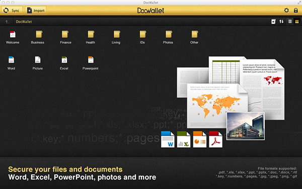 Mac, iPad ve PC platformlarındaki kişisel belge kasası: DocWallet