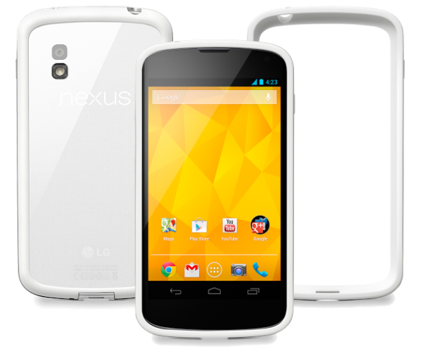 Beyaz Nexus 4 ABD'de Play Store aracılığıyla satışa sunuldu