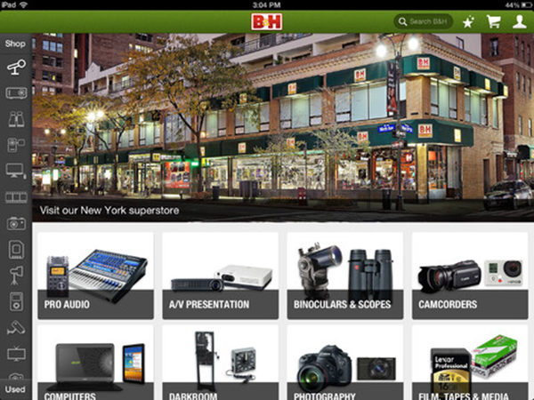 B&H Photo, iPad ile uyumlu uygulamasını yayınladı