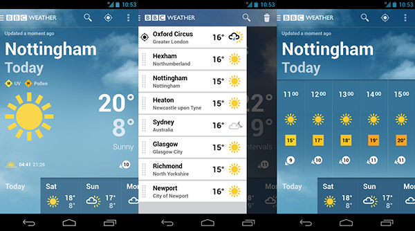 BBC, iOS ve Androd için geliştirdiği hava durumu uygulamasını yayınladı