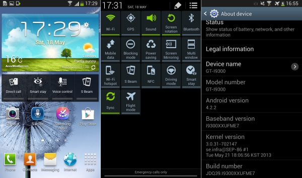 Samsung Galaxy S3 için Android 4.2.2 işletim sistemli yeni bir yazılım sızdırıldı