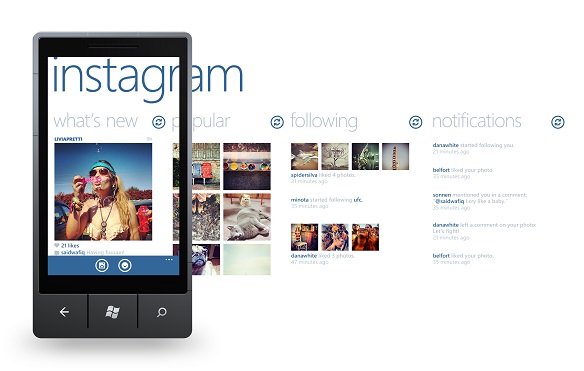 Instagram, Windows Phone platformuna Google Glass'tan önce gelecek