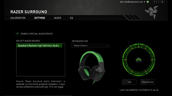Razer'dan standart kulaklıklara 7.1 çevresel ses desteği sağlayan yazılım: Razer Surround