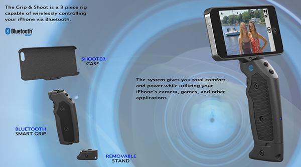iPhone için geliştirilen Grip & Shoot sistemi, ergonomik yapısıyla büyük çekim kolaylığı sağlıyor