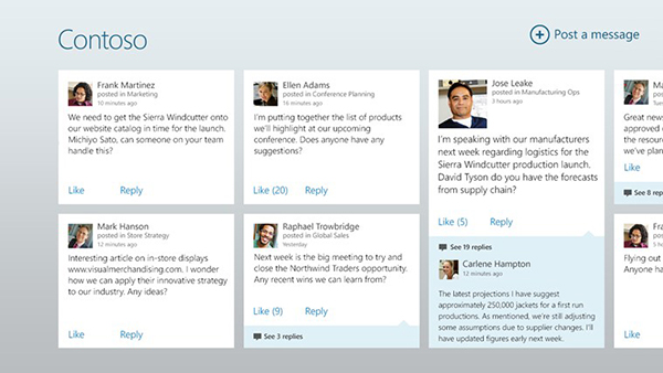 Microsoft, Windows 8 için Yammer Feed uygulamasını yayına sundu
