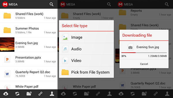 Kim Dotcom'un Mega adlı servisinin Android uygulaması yayınladı