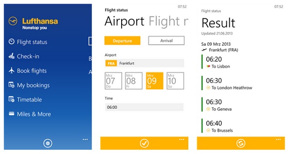 Resmi Lufthansa uygulaması Windows Phone için yayınlandı