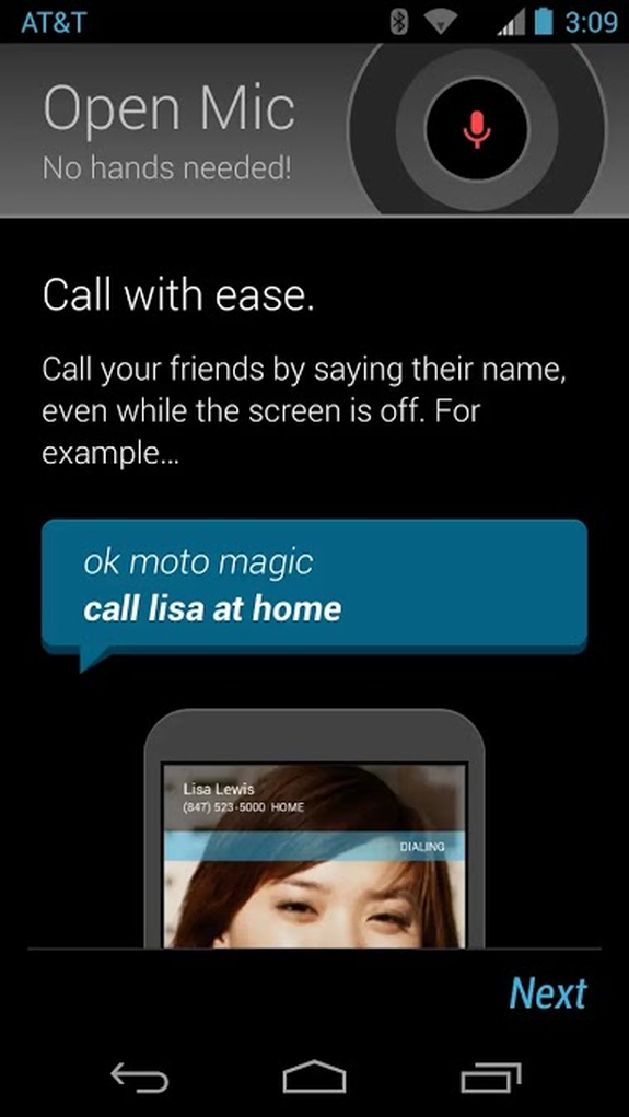 Motorola'nın yeni telefonu Moto X, kilit ekranında da sesli komut alabiliyor