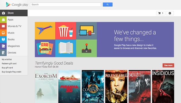 Google Play'in web arayüzü yenilendi