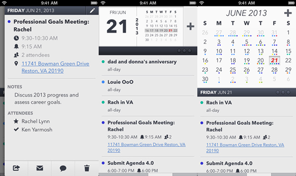 iPhone için yeni bir takvim uygulamas: Agenda Calendar 4