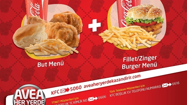 Avea Ve Kfc Hediye Menu Kampanyasina Basladi