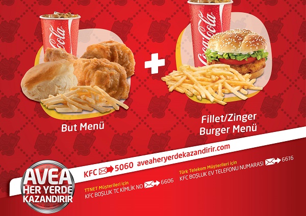 Avea ve KFC, hediye menü kampanyasına başladı