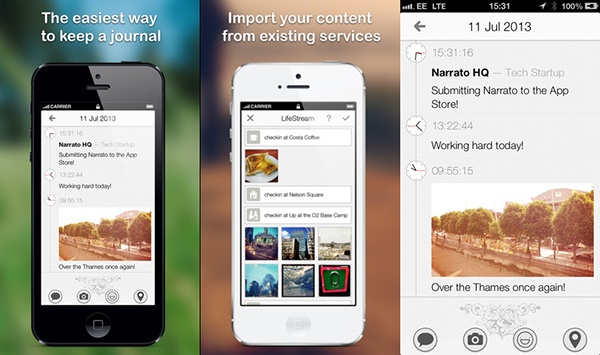 iPhone için detaylı günlük uygulaması: Narrato Journal