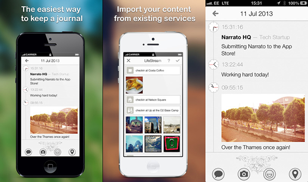 iPhone için detaylı günlük uygulaması: Narrato Journal