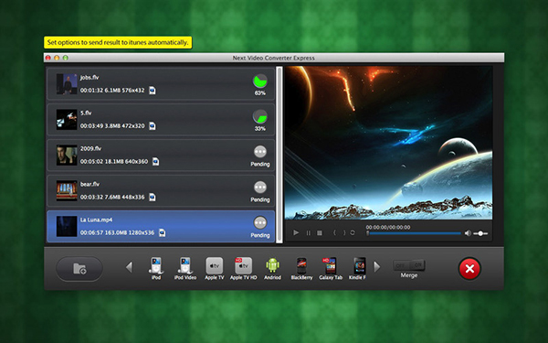 Next Video Converter Express, Mac kullanıcılara ücretsiz olarak video dönüştürme imkanı veriyor