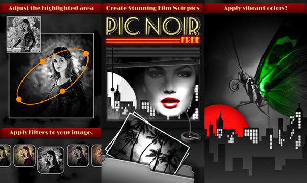 iPhone için fotoğraf filtre uygulaması: Pic Noir