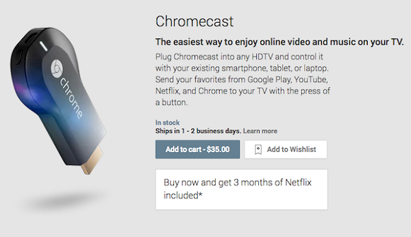 Chrome OS televizyona girdi : Chromecast