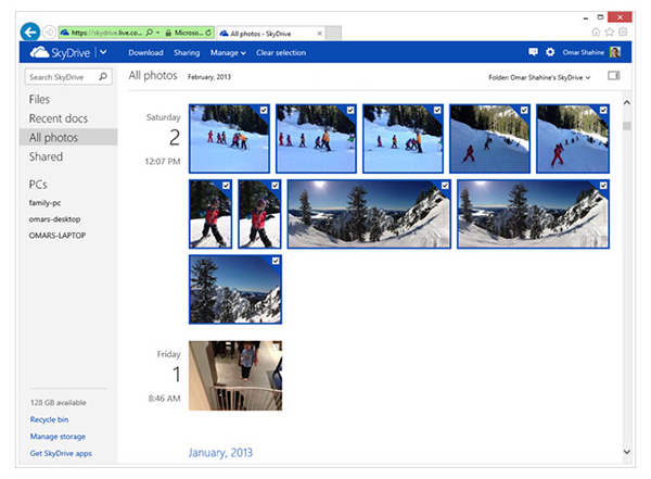 SkyDrive servisi yeni fotoğraf seçenekleri ve paylaşma özellikleri ile güncellendi