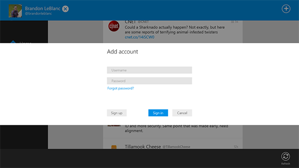 Twitter'ın Windows 8 uygulaması çoklu hesap desteğiyle güncellendi