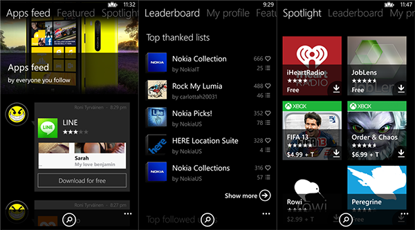 Nokia'dan Windows Phone 8 kullanıcılarına uygulama öneren uygulama: AppSocial