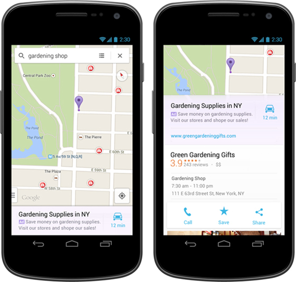 Google Maps'in Android ve iOS sürümlerine yeni arama sonuçları eklendi
