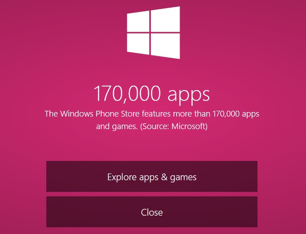 Windows Phone uygulama mağazası 170 bin uygulamaya ulaştı