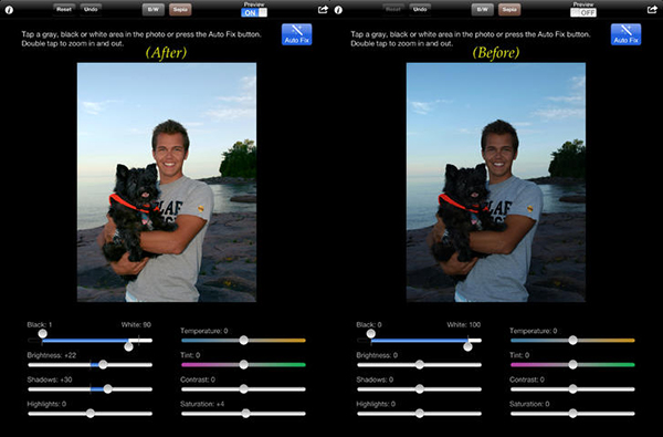 iCorrect OneClick Color isimli fotoğraf düzenleme uygulaması iPad için güncellendi
