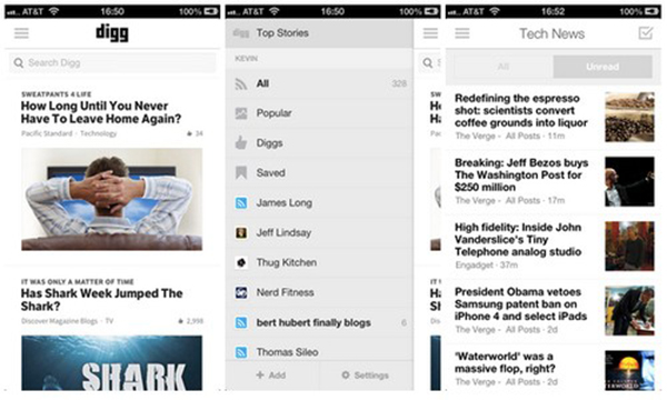 RSS okuma uygulaması Digg, iOS için güncellendi