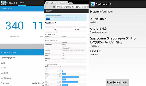 GeekBench 3 Android için indirmeye sunuldu