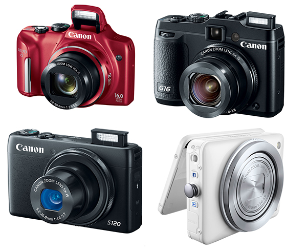 Canon'dan PowerShot fotoğraf makinesi ailesine beş yeni üye: G16, S120, SX510 HS, SX170 IS ve Facebook özel N