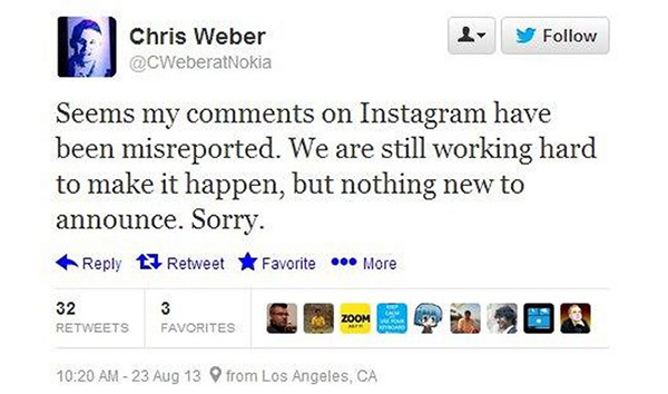 Chris Weber, Instagram konusunda yaptığı açıklamanın yanlış aktarıldığını belirtti
