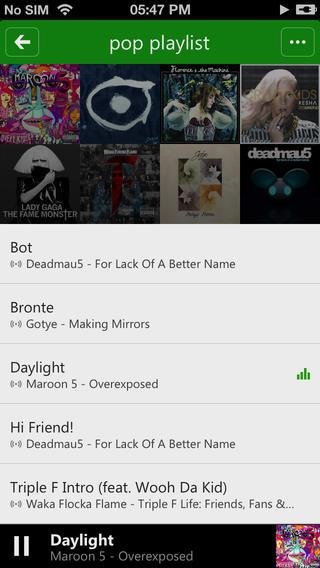 Microsoft'un Xbox Music uygulaması App Store'da