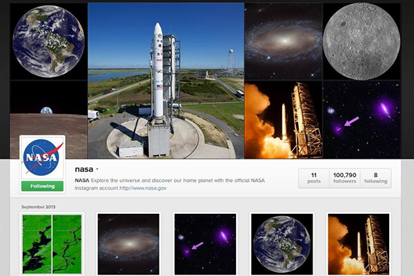 NASA, resmi Instagram hesabını hayata geçirdi