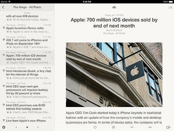Reeder 2 RSS uygulaması, iPhone ve iPad desteği ile kullanıma sunuldu  