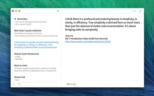 iOS ve Android uyumlu not alma uygulaması Simplenote, şimdi de Mac OS sistemler için yayınladı