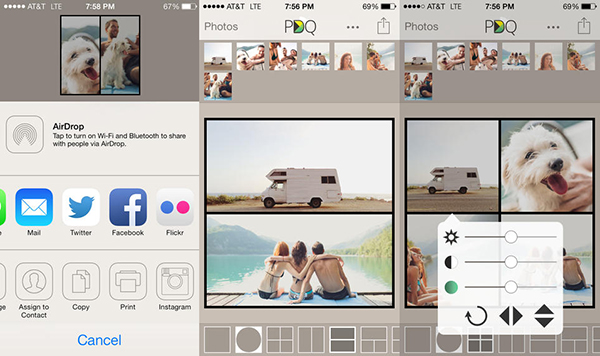 Fotoğraf kolajları hazırlayabilen yeni iOS7 uygulaması: Diptic PDQ
