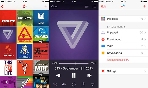 Podcast uygulaması Pocket Casts, iPad ve iOS7 desteğiyle güncellendi