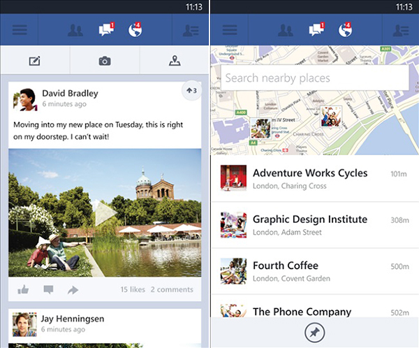 Facebook'un Windows Phone 8 uygulaması güncellendi