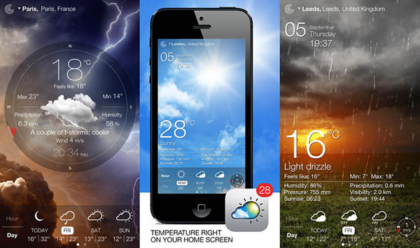 iOS 7'ye özel olarak güncellenen bir uygulama daha: Weather Live
