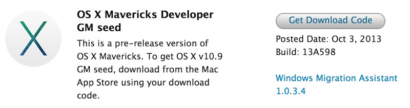 OS X Mavericks için geri sayım başlıyor: Golden Master yayınlandı