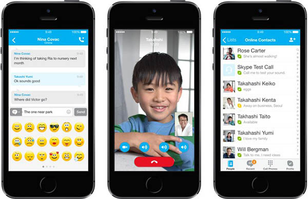 Skype, iPhone ve iPad için yapılan ara yüz yenilikleri ile güncellendi