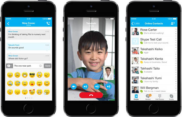 Skype, iPhone ve iPad için yapılan ara yüz yenilikleri ile güncellendi
