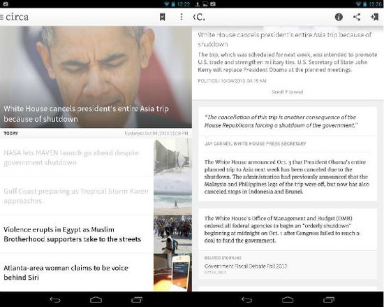 Haber okuma uygulaması Circa, Android için yayınlandı