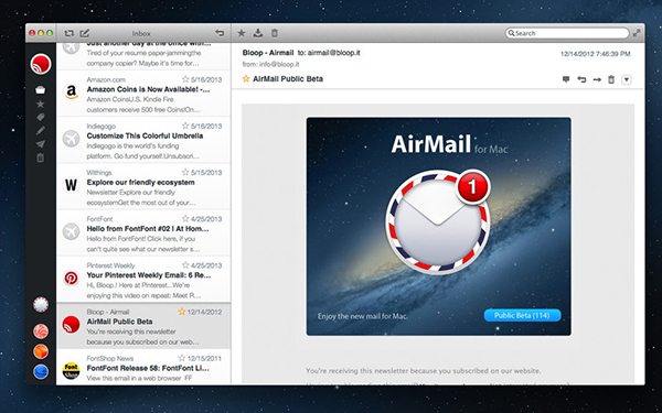 Mac bilgisayar sistemleri için hazırlanan posta istemcisi Airmail güncellendi