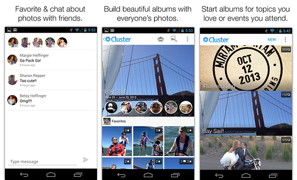 Fotoğraf paylaşma uygulaması Cluster Android için yayınlandı
