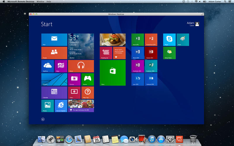 Microsoft Remote Desktop, iOS'den sonra Mac OS X'de