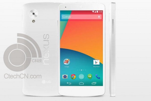 Beyaz renkli Nexus 5'e ait olduğu iddia edilen bir basın görseli yayınlandı