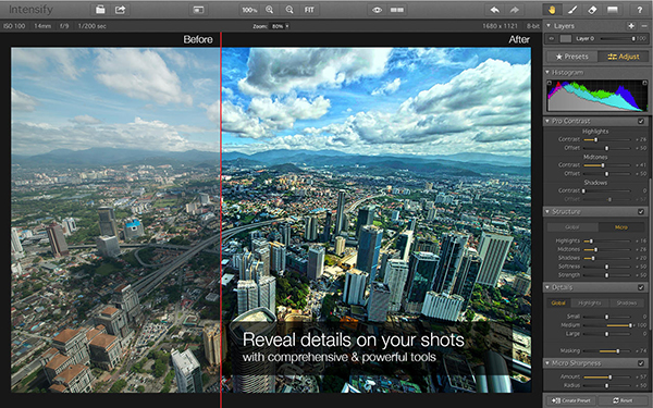 Mac sistemlere özel yeni profesyonel fotoğraf düzenleme yazılımı: Intensify