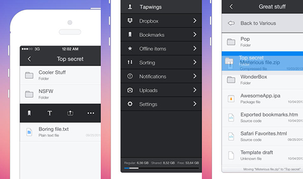 Dropbox istemcisi Boxie, iOS için ilk güncellemesini aldı